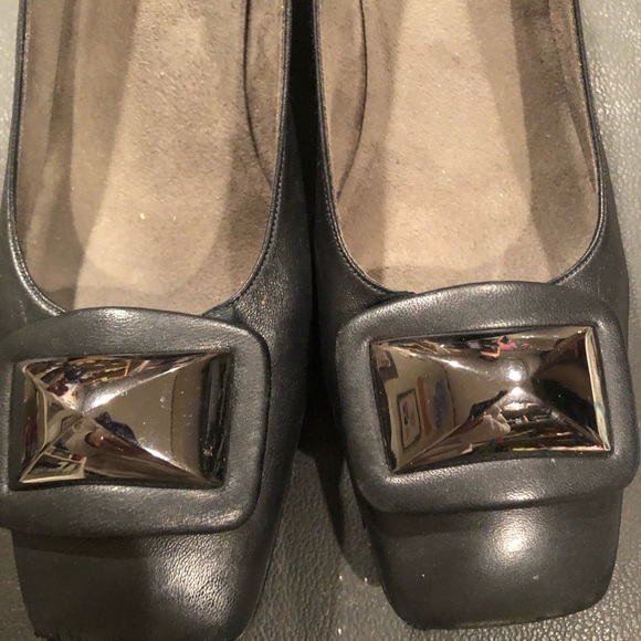 Stuart Weitzman Pewter leather pumps - Picture 2 of 5